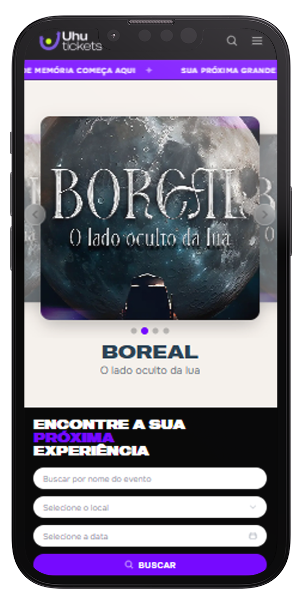 App UHU Tickets no celular